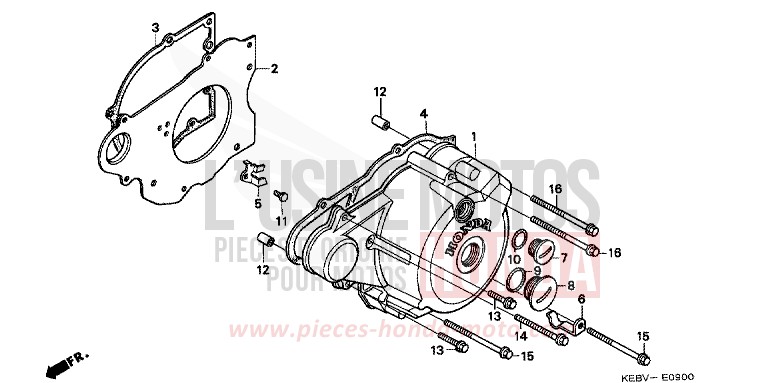 LEFT CRANKCASE COVER for CA125 REBEL GRAIN GOLD METALLIC (Y159) from 1999